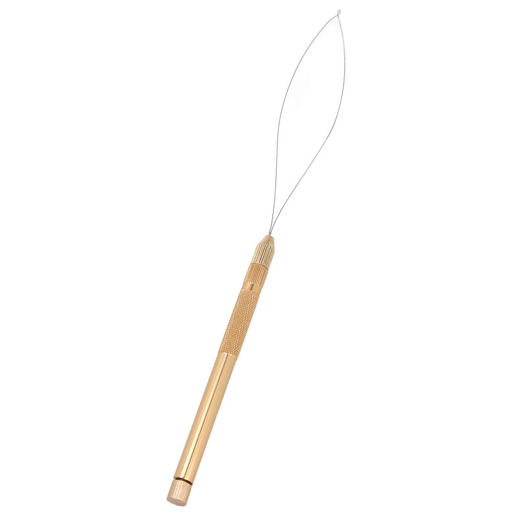 Hair Extension Tools Alloy Threader Pulling Hook Loop for Professional Hair Styling Accessory Gold