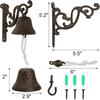 Rusty Iron Door Bell Rustic Bracket Wall Mounted Doorbell Home House Porch Decor