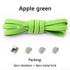 1 Pair Flat Shoe Laces For Sneakers Elastic Shoelaces Without Ties Press The Metal Lock Lazy Shoes Lace Rubber Band Accessories