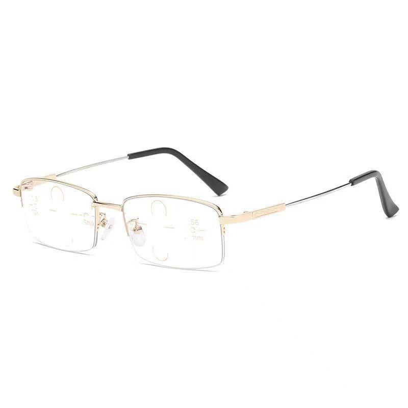 

Smart Zoom Color-Changing Bifocal Anti-Blue Light Titanium Reading Glasses for Middle-Aged and Elderly Anti-Blue Light, No Magnification