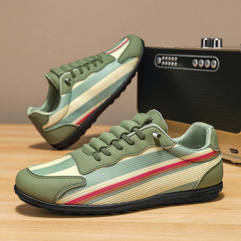 

Men Casual Sneakers 2025 Autumn New Mesh Breathable Sports Shoes Outdoor Comfortable Platform Non Slip Casual Shoes 44 зелений