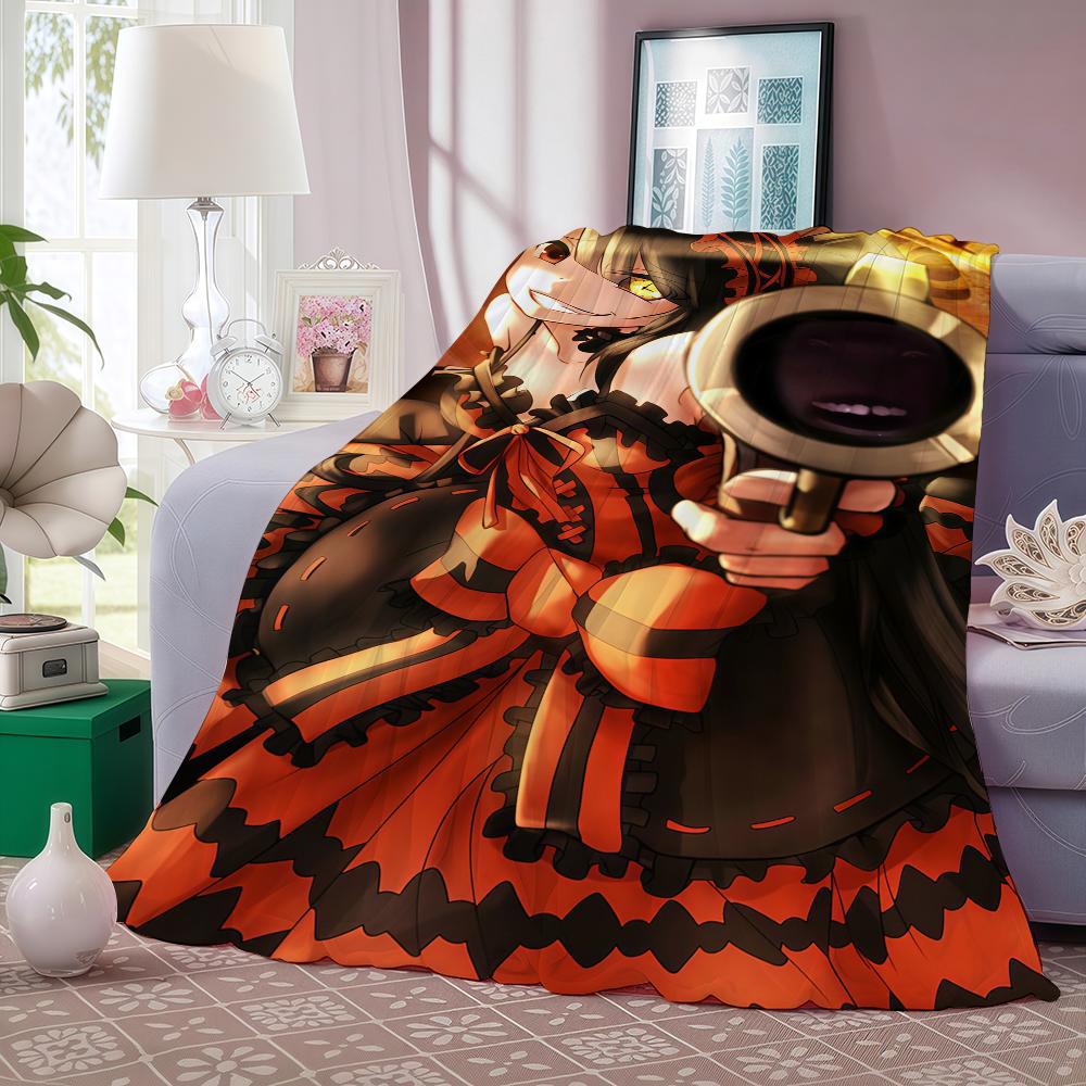 Anime role Kurumi Tokisaki Blanket For Sofa Office Bed Plane Travel Sleep Read Relax Camping Soft And Warm