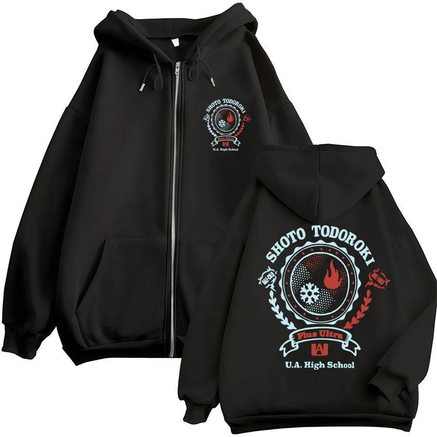 Japonia Anime My Hero Academia Bluzy Rozpinane Harajuku Moda Manga Vintage Bluza Męska Damska Polar Oversize Dresowe Kurtki