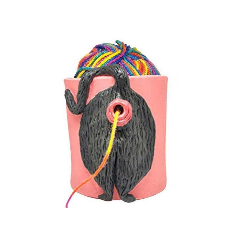 

Чаши для пряжи для вязания крючком, Чаша для вязания крючком с отверстиями для самостоятельного вязания крючком, Чаша для пряжи чёрный