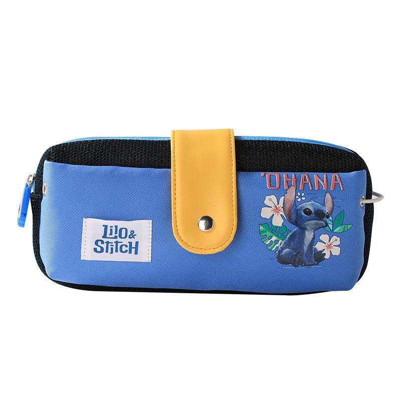 Lilo Stitch Pencil Case For Kids Large Capacity Double Layer Stationery Storage Bag
