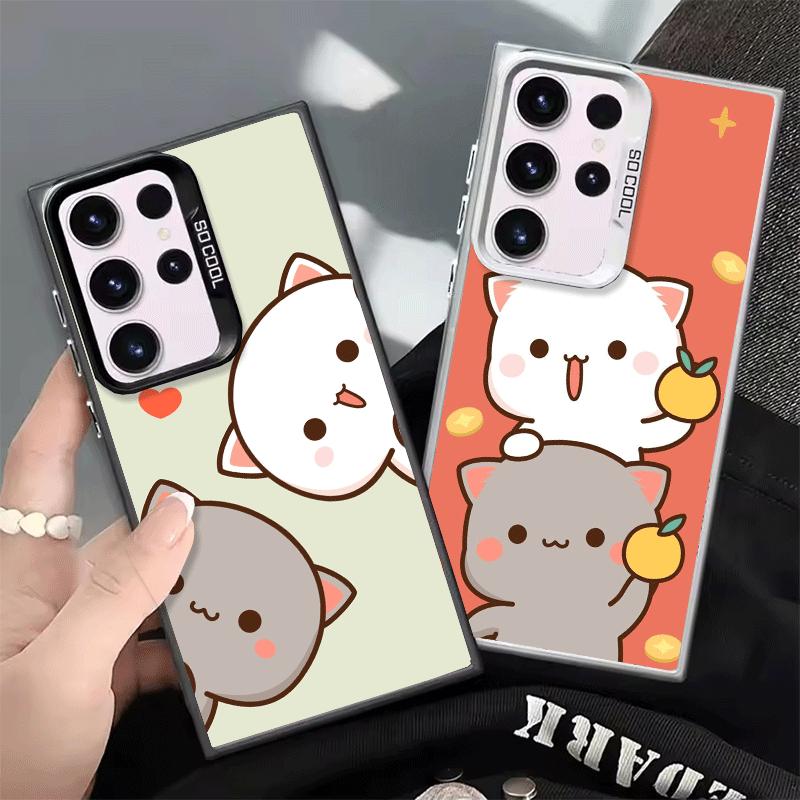 Cartoon Cute Peach Goma Shockproof Phone Case for Samsung Galaxy S26 Edge S25 Ultra S24 FE S23 Plus S21 Cover Anti Fall Fundas