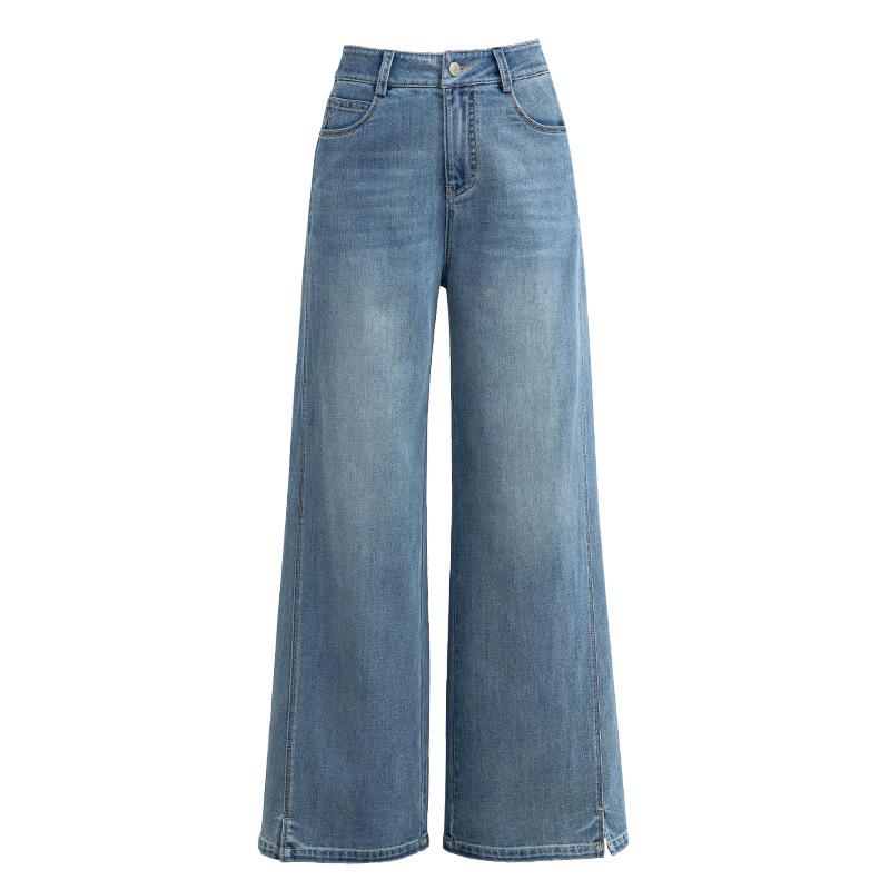 Yi Fei Women s Retro High-Waist Wide-Leg Jeans - Summer 2026 Collection 32 синий