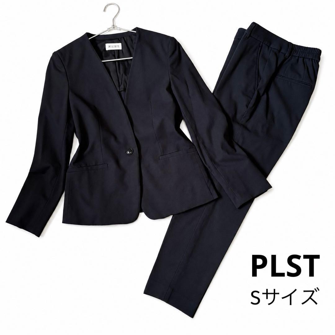 Unused Plaste Linen Blend No Collar Jacket Pant Suit Setup