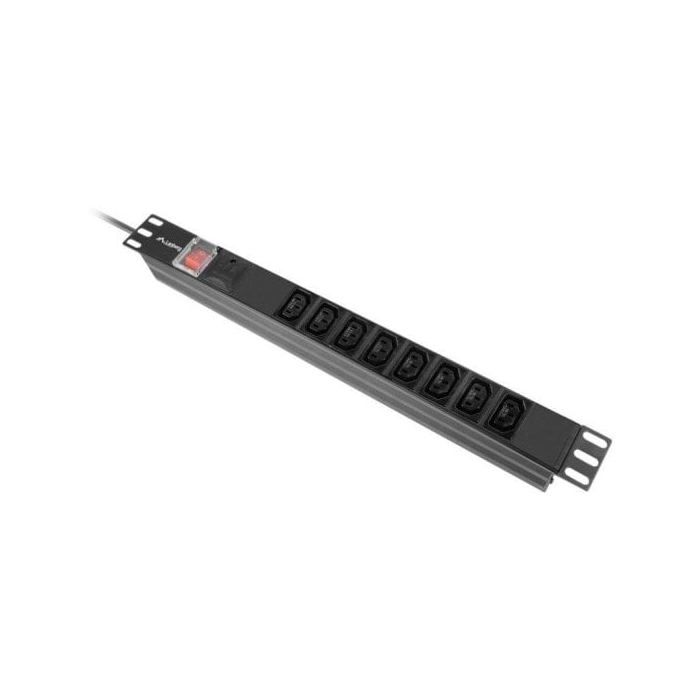 Rack PDU Lanberg - PDU-08I-0200-C20-Bk - 1U 16A 8X IEC C13