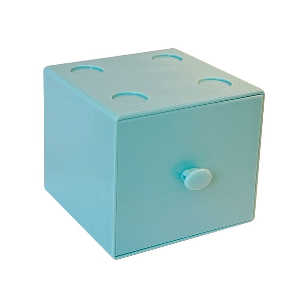 Cute Plastics Square Storage Box Ins Desktop Desk Organizer Jewelry Building Block Drawers Storage Box