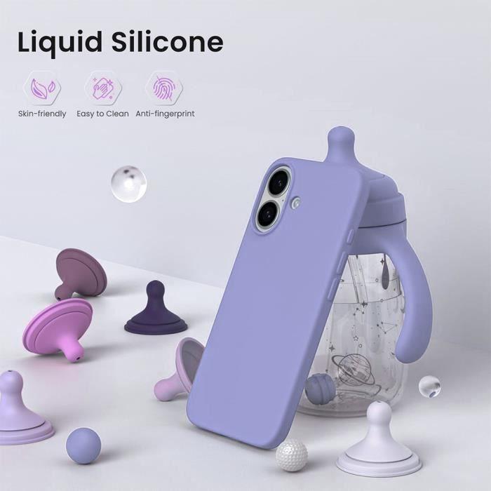 Coque de protection - BOOLING - pour iPhone 16 Plus - Silicone Souple - Violet - Ultra Léger