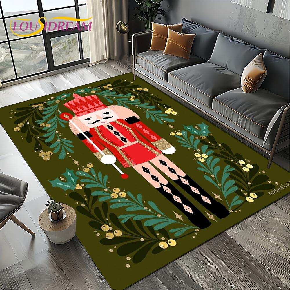 

Рождественская елка Новогодний Щелкунчик Мультяшные Сказки Ковер Коврик для Гостиной Спальни Дома Декор Дивана, Детский Напольный Коврик 40x60cm( 15x23in )