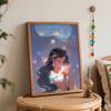 Disney Jasmine Starry Sky Oil Paint by Numbers Painting Kit Handmade Diy Home Decor Gifts Wall Art Canvas Bedroom Aesthetic Decor Set