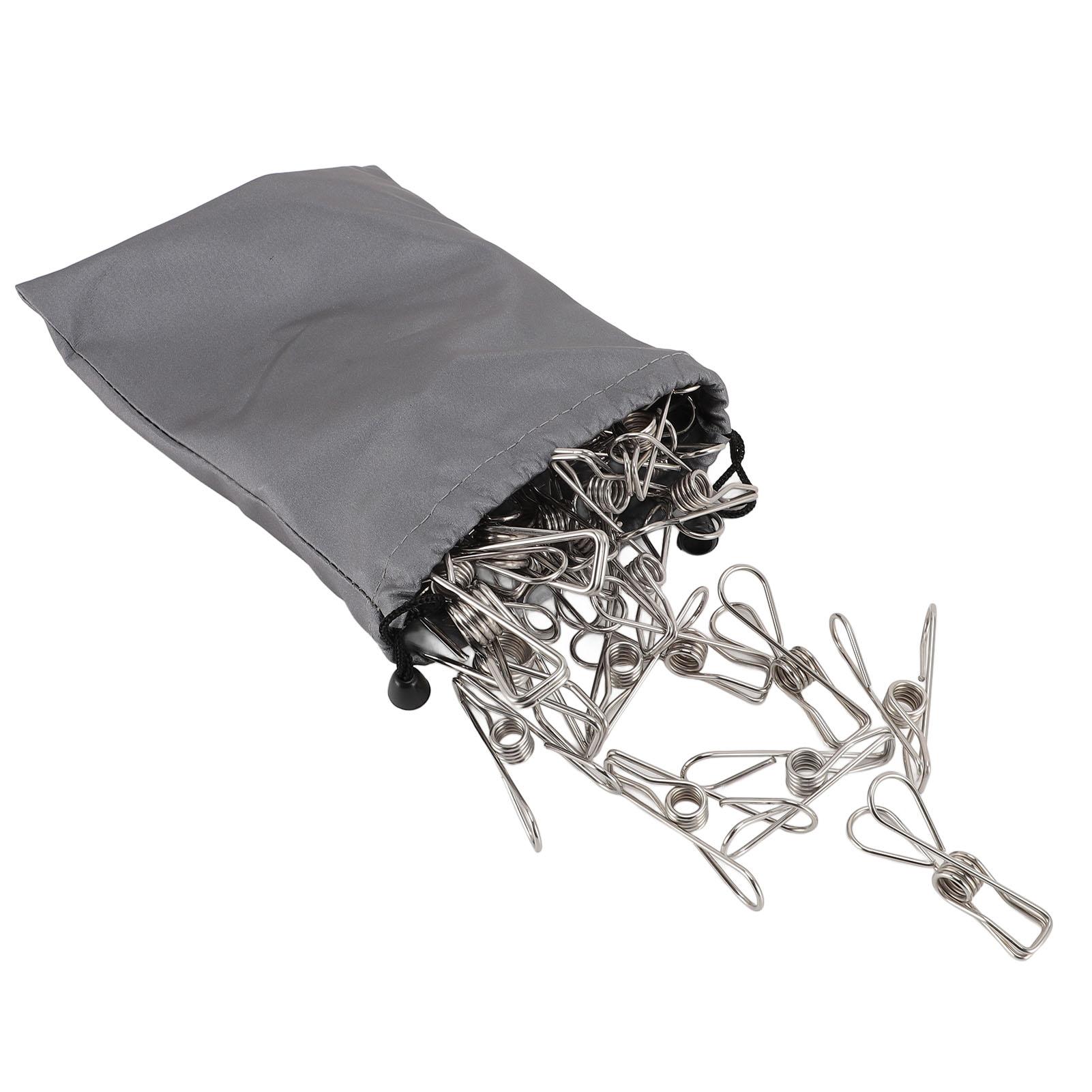 

40pcs Stainless Steel Clothes Pins Heavy Duty High Elasticity Multi Purpose Metal Wire Utility