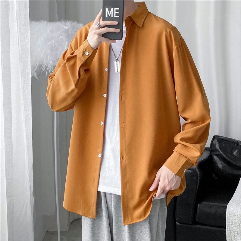 Men Korean Fashion White Long Sleeve Shirts Mens Harajuku Black Oversized Shirt Male Button Up Shirts Blouses 3XL