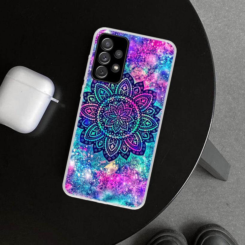 Mandala Sunflower Mandala Phone Case Cover for Samsung Galaxy A12 A22 A32 A52 A72 A02S A51 A50S A31 A20S A10S Note 20 Ultra 10 P
