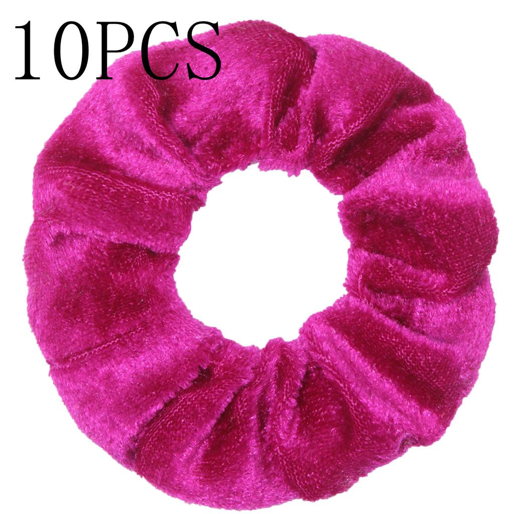 10pc Women Hair Scrunchies Velvet Solid Color Band for Girls Ponytail Holder Rubber Bands Ties Accessories Headbands Gumki