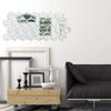 Removable Decals Hexagonal Mirror Mirror Stickers Peel-and-stick