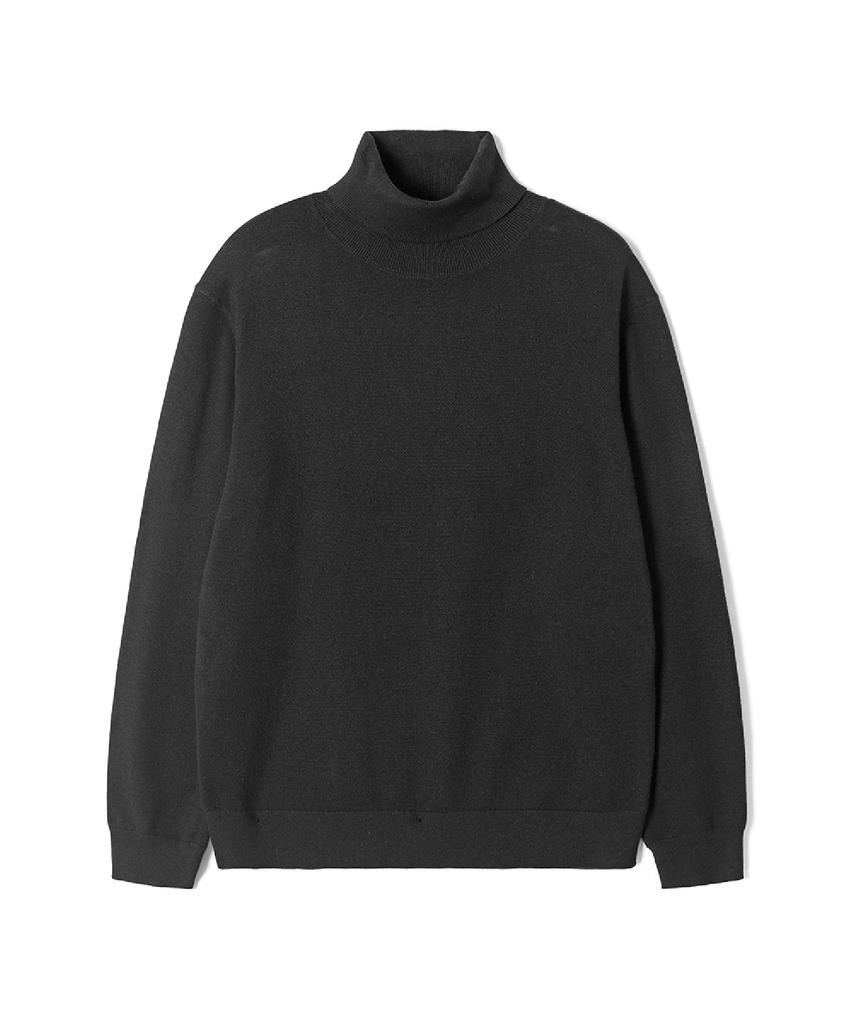 ADHOC Unisex Basic Turtleneck Knit (Black) (Hcalka4)
