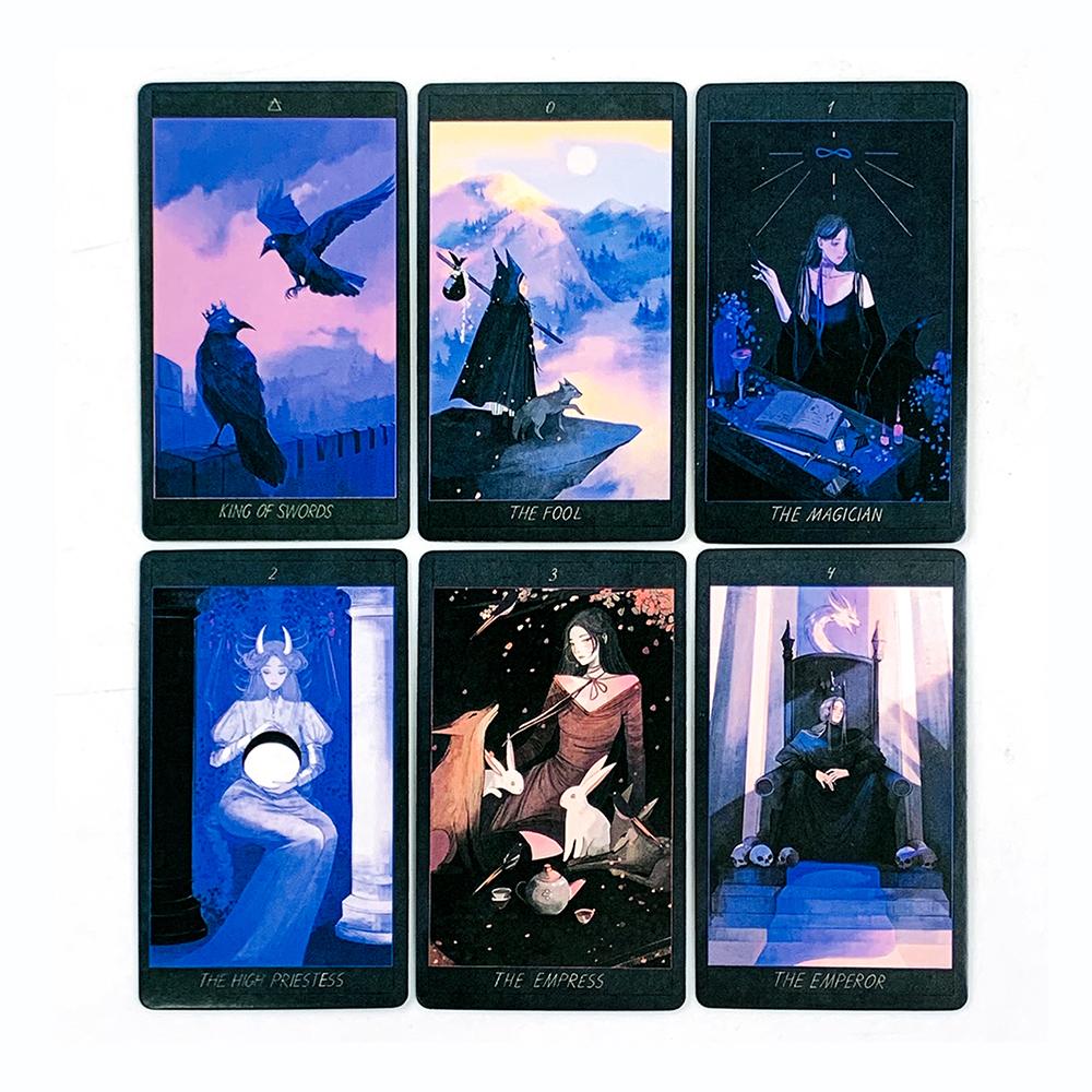 Neues Tarot-Deck 78 Exquisite Tarotkarten Mystische Kunstwerke, Langlebig & Tragbar, Perfekt Für Spirituelle Führung & Sammler
