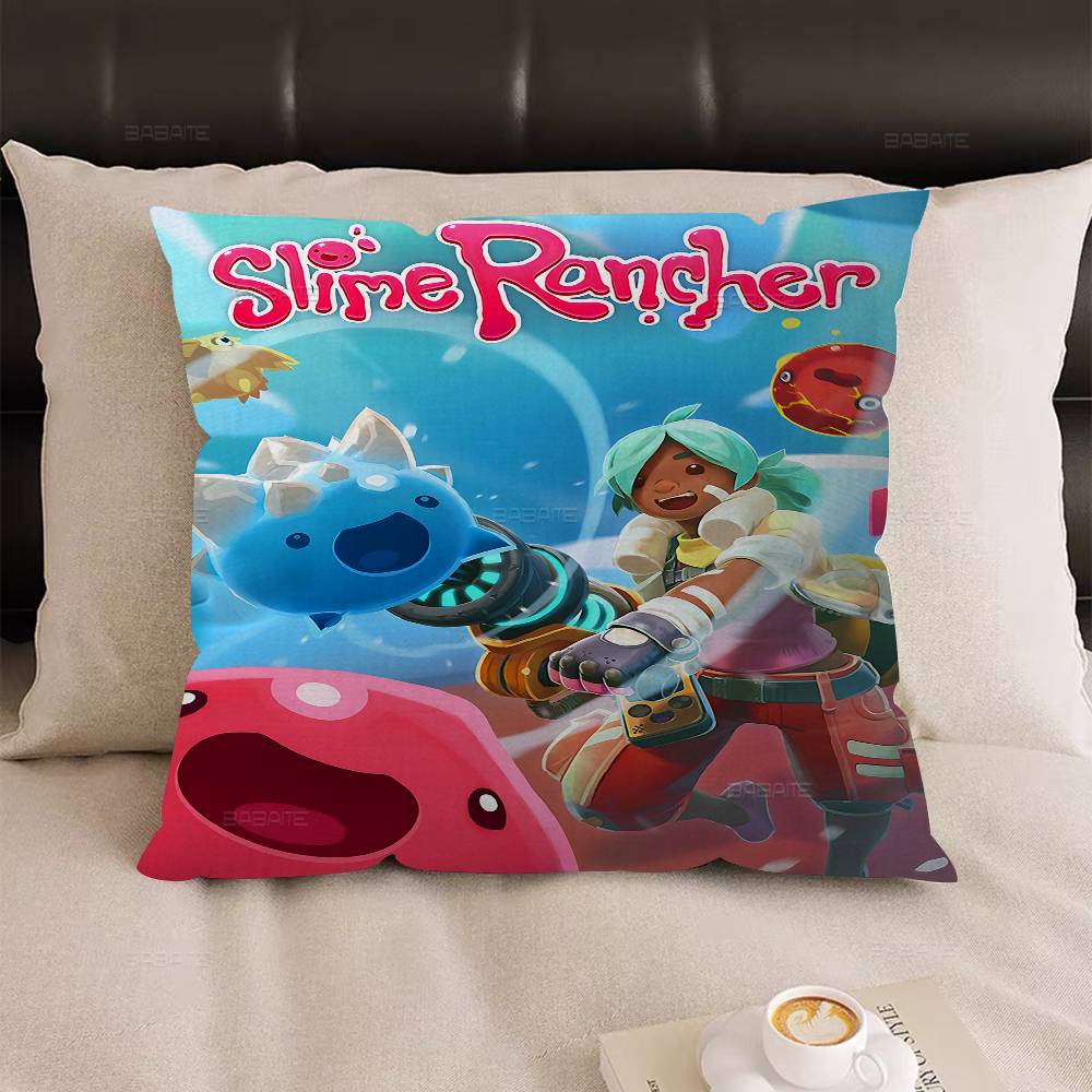 Spiel S-Slime Rancher Anime Kissenbezug Polyester Sofakissen Dekorative Wurfkissen Heimdekoration Kissenbezug
