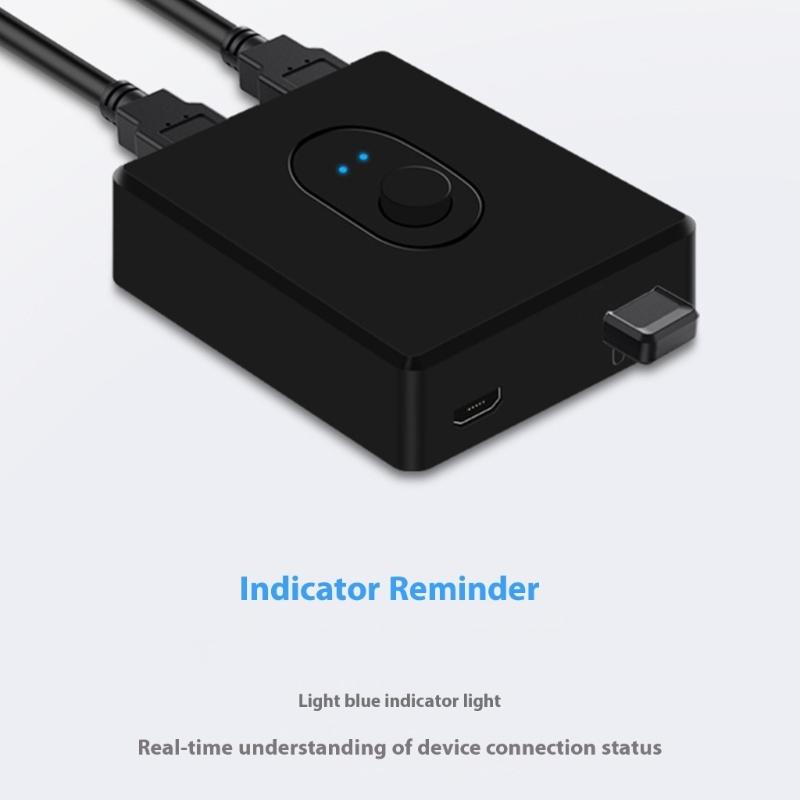 Przełącznik USB 2.0/3.0 Selektor Przełącznik USB 1 wejście 2 wyjścia 2 wejścia 1 wyjście Przełącznik dwukierunkowy 2 komputery udostępniają 1 urządzenie