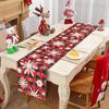 Christmas Linen Table Runner Merry Cristmas Decoration for Home 2024 Xmas Party Decor Ornament Navidad Natal Happy New Year 2025