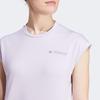 adidas Solid Color Outdoor Sports Crew Neck Short Sleeve T-Shirt Women T-Shirts Purple IN4623