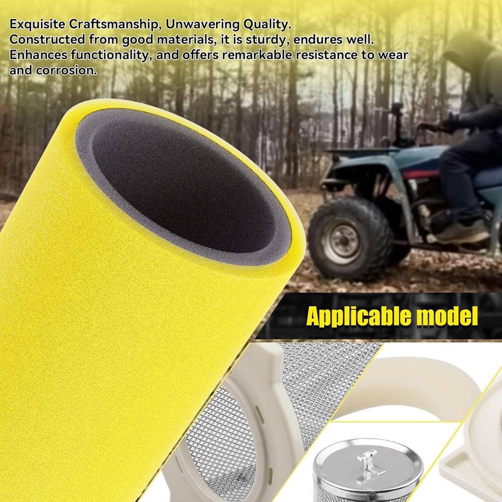 Air Filter & Guide & END CAP Kit For Yamaha Big Bear 350 Moto-4 250 350 Timberwolf 250 YFB250 1987-2000 Kodiak 400 YFM400FW 1993-1999