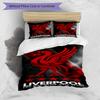 Set copripiumino 3 pezzi (1*Copripiumino + 2*Federe, Senza Nucleo),Set Biancheria da Letto con Stampa Liverpool F.C, Decorazione Camera da Letto, Per Tutte le Stagioni, Regalo di Compleanno