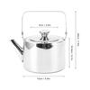 With Strainer Stainless Steel Tea Kettle Ergonomic Handle Thickened Metal Metal Tea Kettle Large 1.5L Easy To Clean