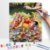 Disney Winnie the Pooh Oil Art Painting Kit Home Wall Decor Handmade Gift DIY Canvas Wall Art Cartoon Characters Decorative Hobby Set