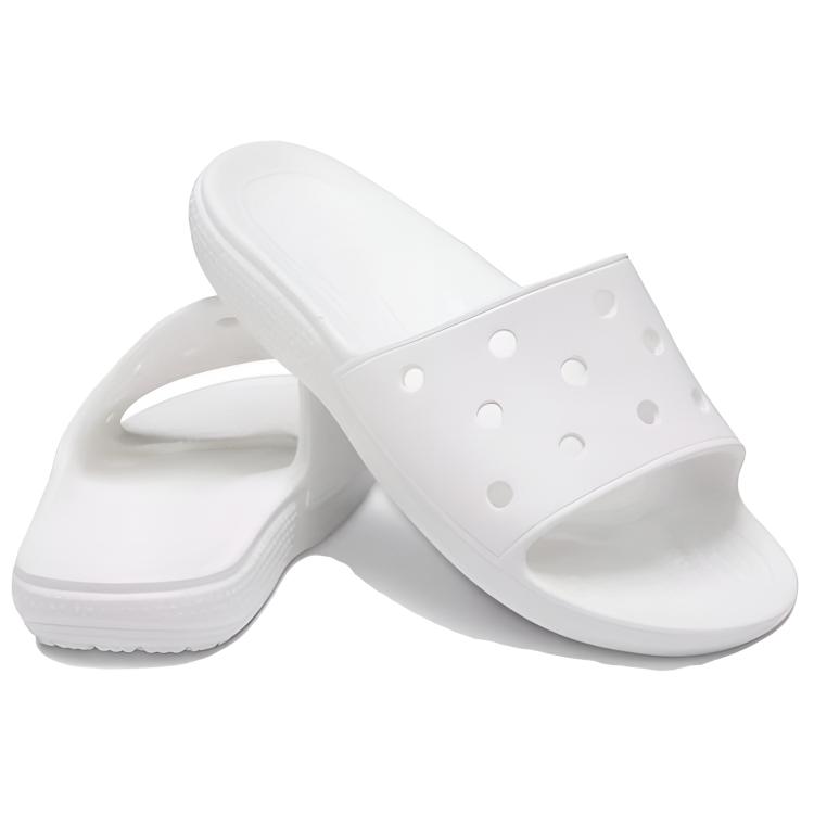 Crocs Classic Comfortable Slip-On Fashion EVA Anti-Rub Slide Sandals Men Footwear White 212029-100