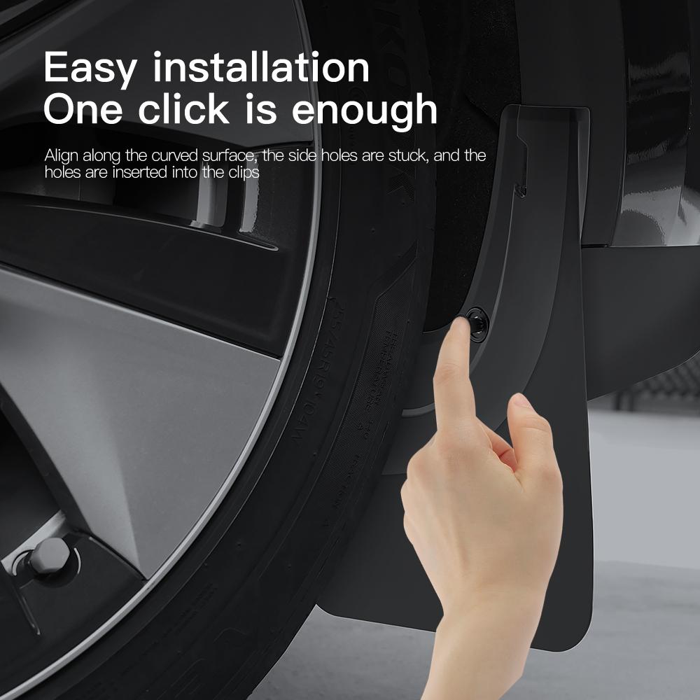 YZ For Tesla Model 3 Y Highland Juniper 2021-2025 Tesla Special Mudflaps No Need to Drill Holes Fender Protector Car Accessories