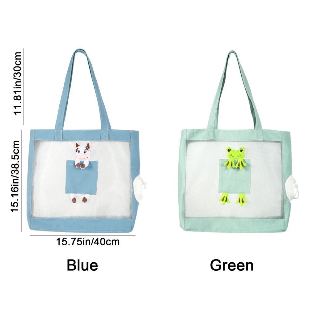 Cartoon Pet Carrier Bag Breathable Pet Outing Shoulder Bag Portable Cats Dogs Tote Bag Summer