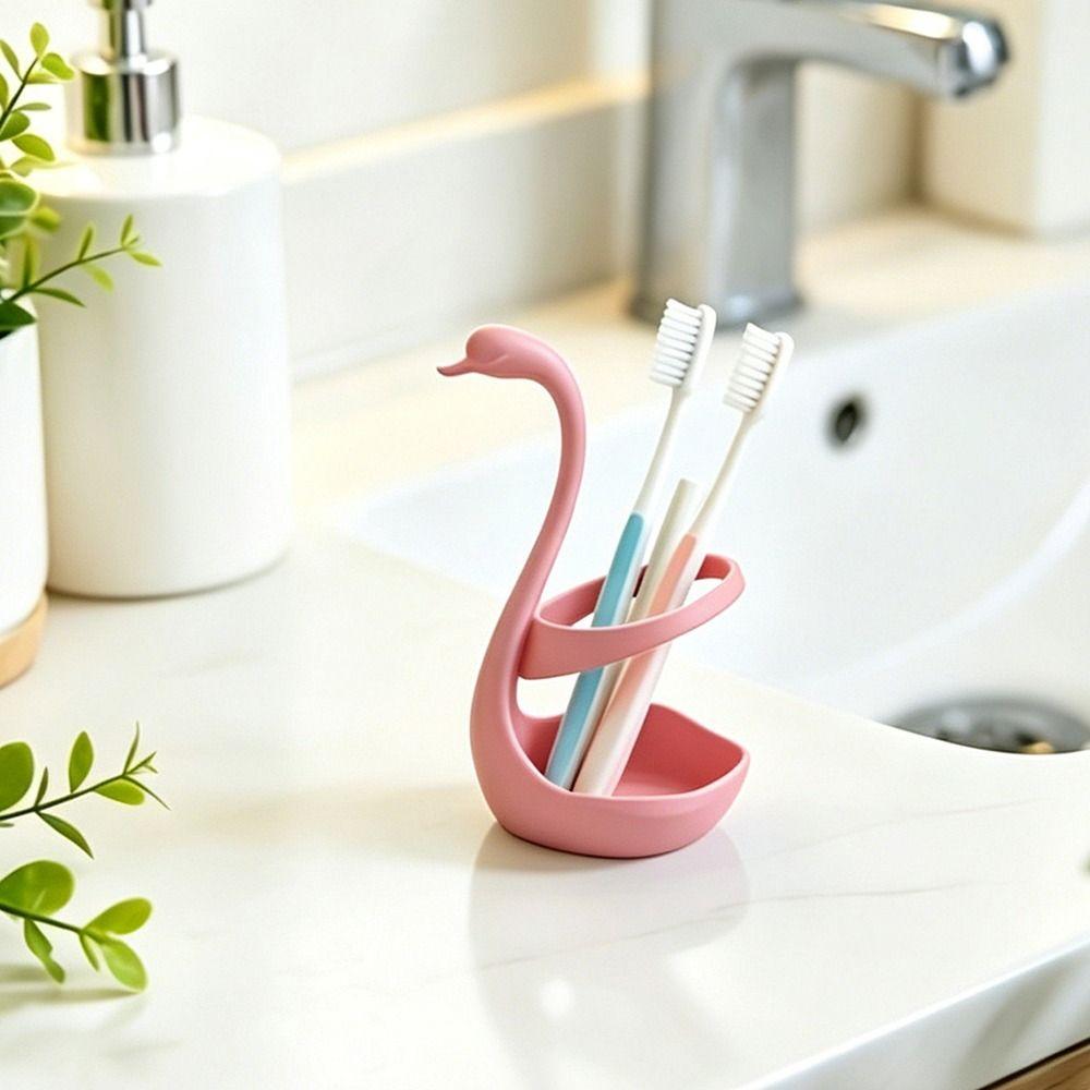 3D Printing Swan Toothbrush Holder Decorative Makeup Brush Shelf Toothpaste Stand Base  Home Use