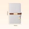 A6 litchi leather thickened student subject notebook, small buckle diary, pocket work notebook, business meeting record book, travel log