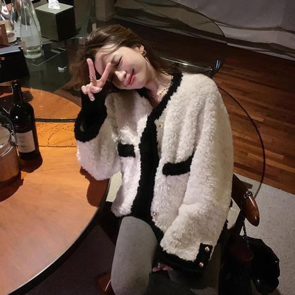 New Xiaoxiangfeng Coat Women's Thickened Imitation Rex Rabbit Fur Coat Fashionable Lamb Wool Coat Young Daughter Style