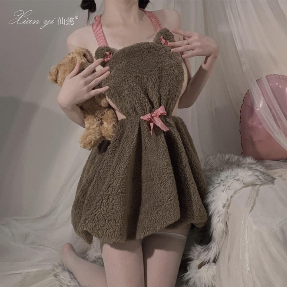 Xianyi Sexy Underwear Plush Backless Uniform Temptation Bear Two-dimensional Cute Maid Bed Free 576