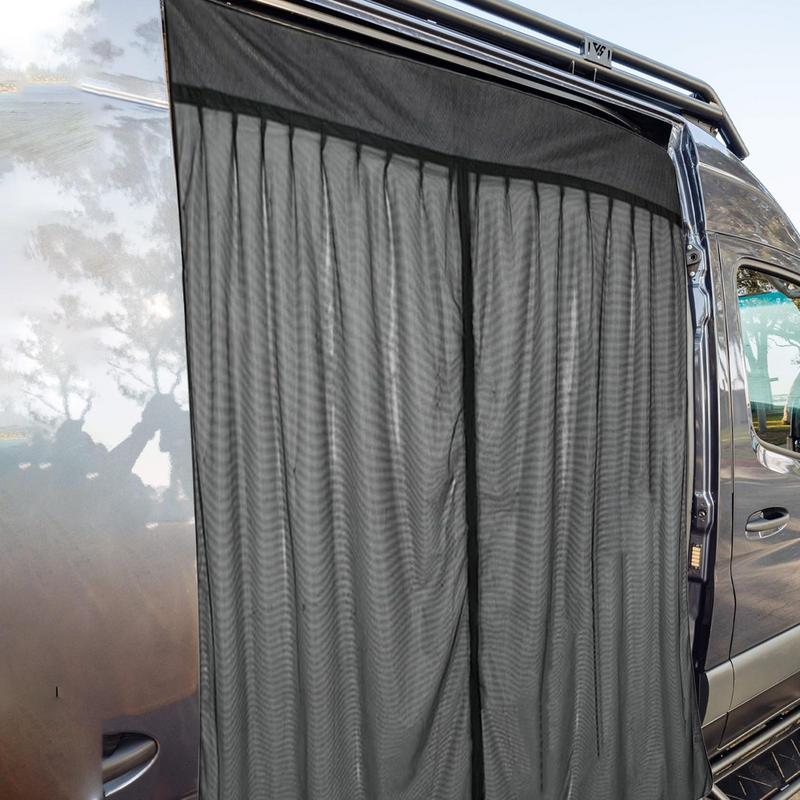 Prodyšná síťka na dveře obytného vozu, moskytiéra, auto, kempování, sluneční clona, závěsy na auto pro obytné vozy, kempování, nákladní auta