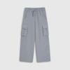 Gap Men's Embroidered Cargo Pocket French Terry Loose Fit Wide-Leg Pants
