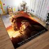 War Horse Steven Spielberg Movie Poster Soldier and Horse Sunset printed carpet rug for entryway, long lasting non-slip soft rug mat