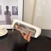 Pu Pencil Case Portable Waterproof Transparent Cosmetic Bag Zipper Makeup Brush Storage Bag Sundries Organizers Stationery Gifts