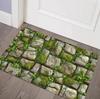 Stone Textured Moss Pattern Floor Mat Door Slipper Mat Small Entrance Bedroom Dining Room and Bathroom Carpet Decorative