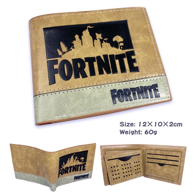 Fortnite Game Embossed Leather Wallet Short PU Leather Student Wallet Gaming Gift 1pcs
