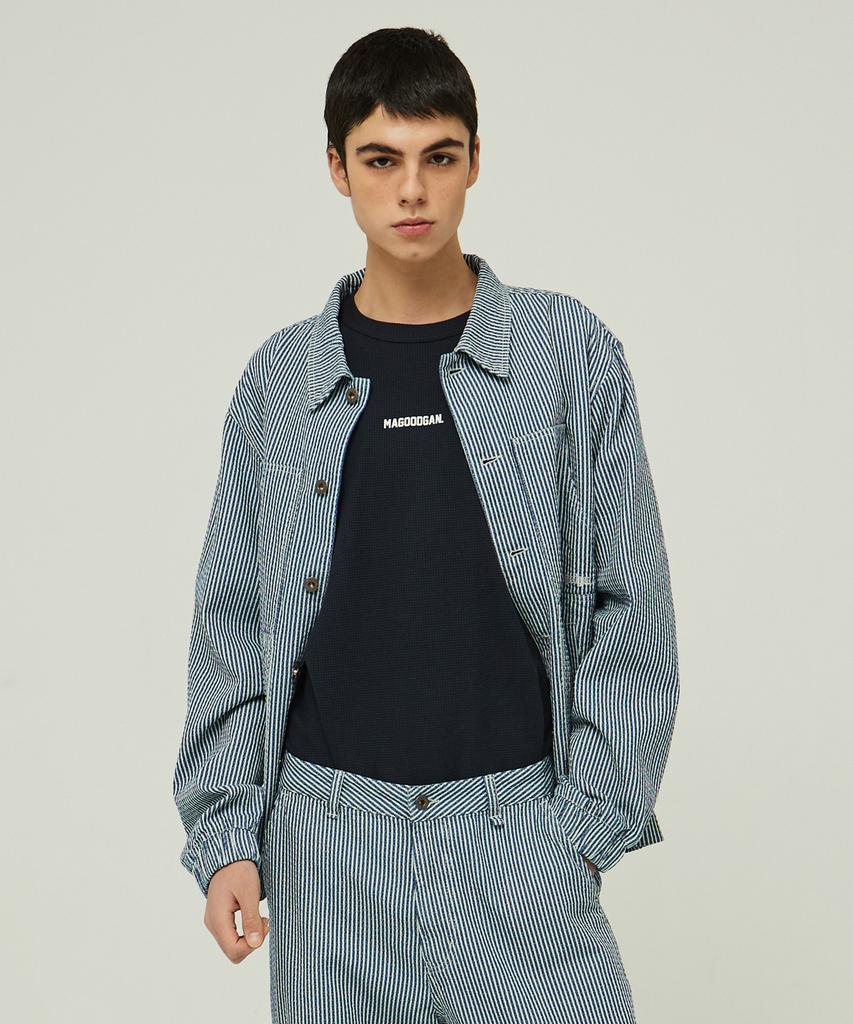 Magoodgan Hunter 5509 London Stripe Semi-Overfit Work Jacket