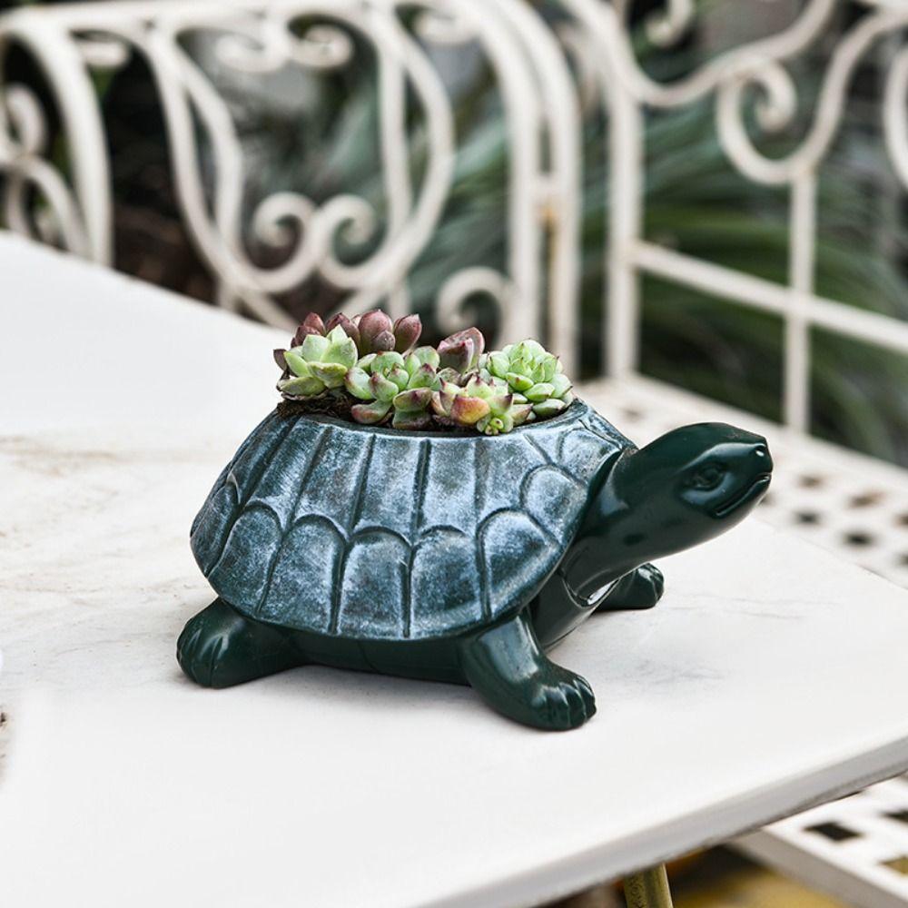 Handicraft Turtle Flowerpot Creative Hydroponic Flower Holder  Aromatherapy Bottle