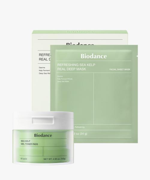 Biodance Sea Kelp Mask (4 sheets) + Sea Kelp Gel Toner Pad Set NONE