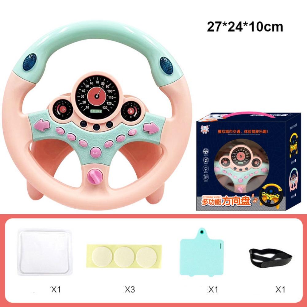 Infant Shining Eletric Simulation Steering Wheel Toy With Light Sound Kids Early Educational Stroller Steering Wheel Vocal Toys