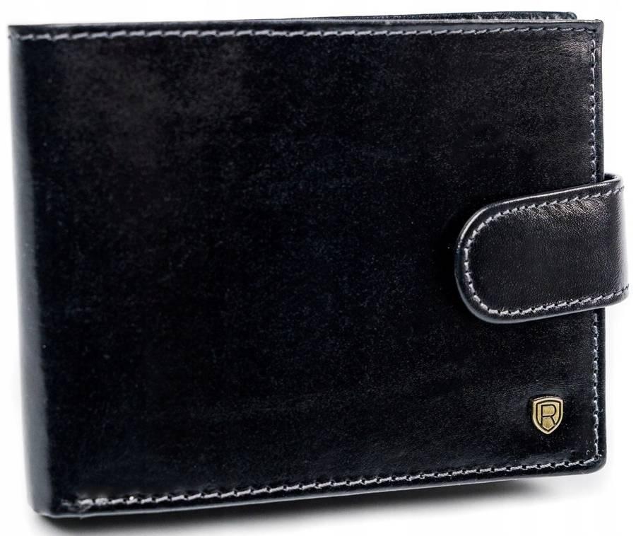 Classic men's leather wallet with RFID closure - Rovicky